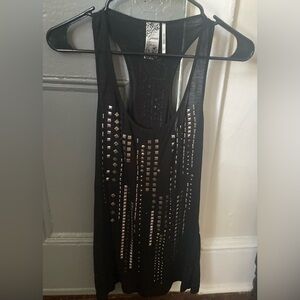 Guess Black Studded Tank Top